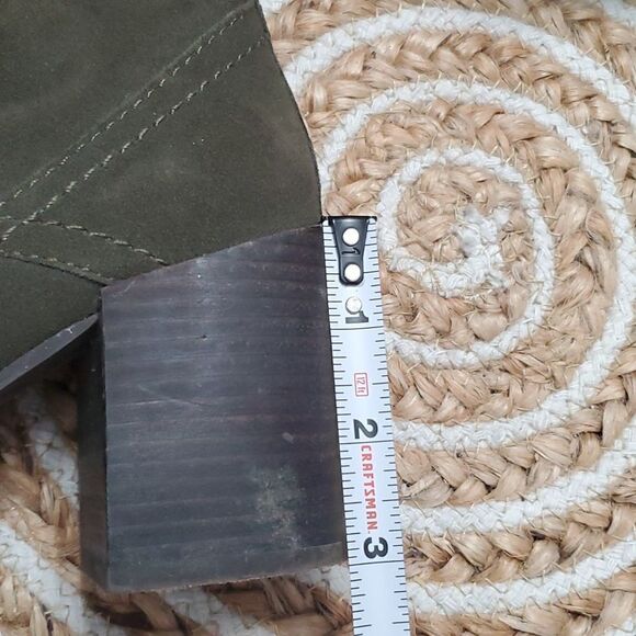 Splendid leather lace front booties- Army green, size 7 - Picture 5 of 6